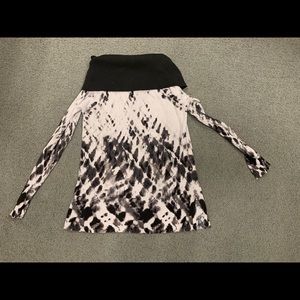 Rock and Republic black tie-dye Cowl neck sweater